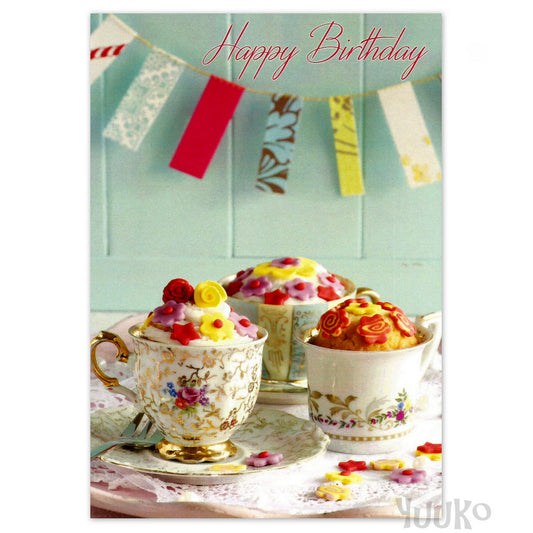 Open Birthday (Tea cup and cakes)