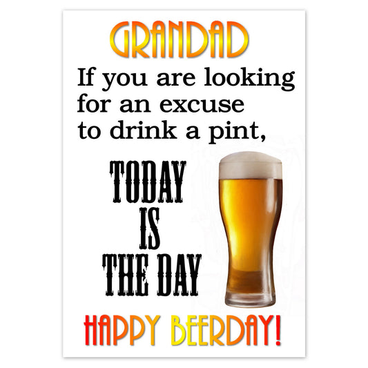 Excuse For A Pint (Grandad Birthday)