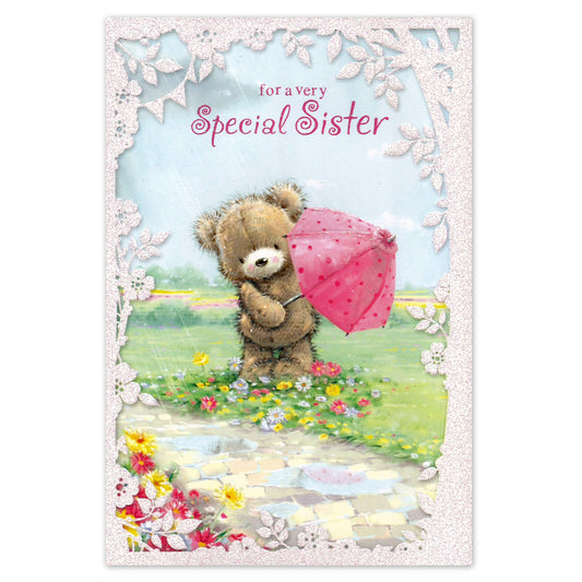 Sister Birthday (Teddy with umbrella)